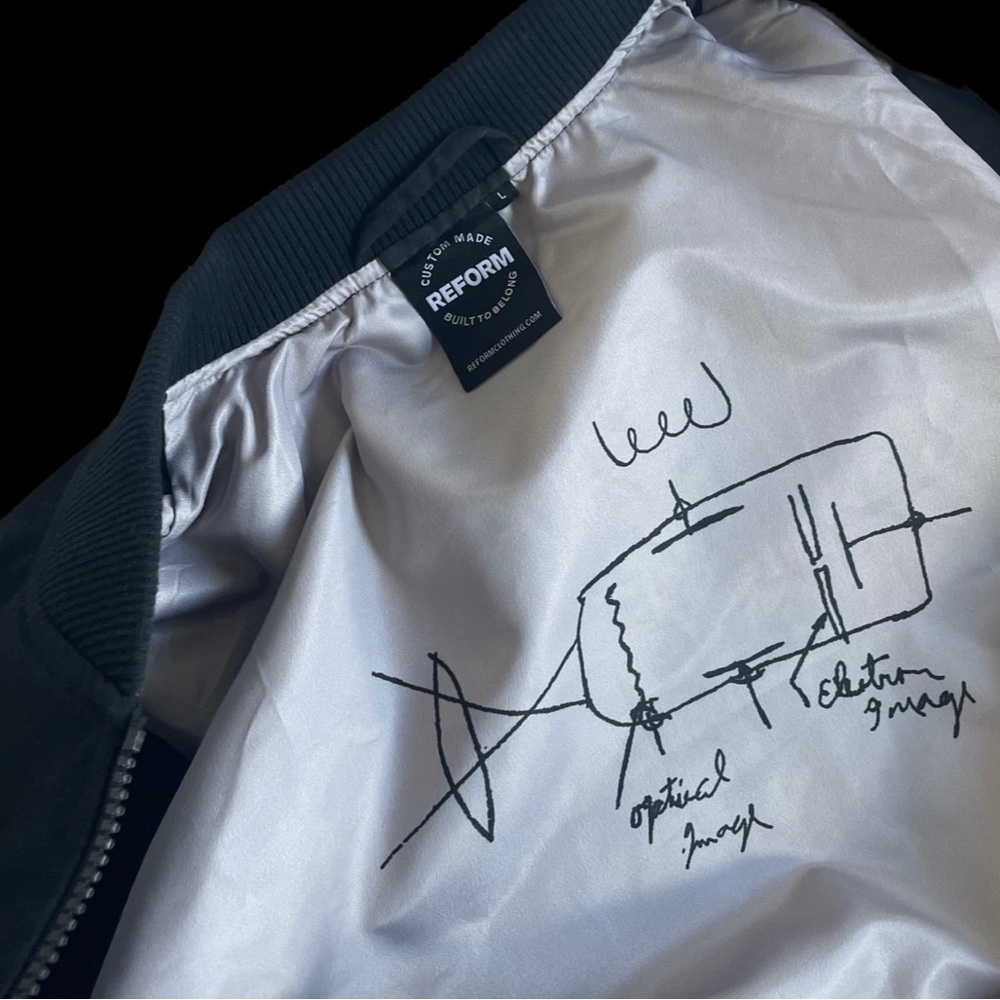 REFORM CLOTHING | L | Philo Men’s Zip Bomber Shell Aviator Jacket San Francisco